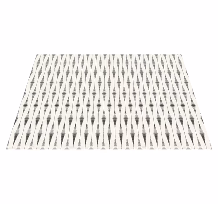 rabaul ikat harmaa ja beige moderni vinyylimatto - Tenstickers