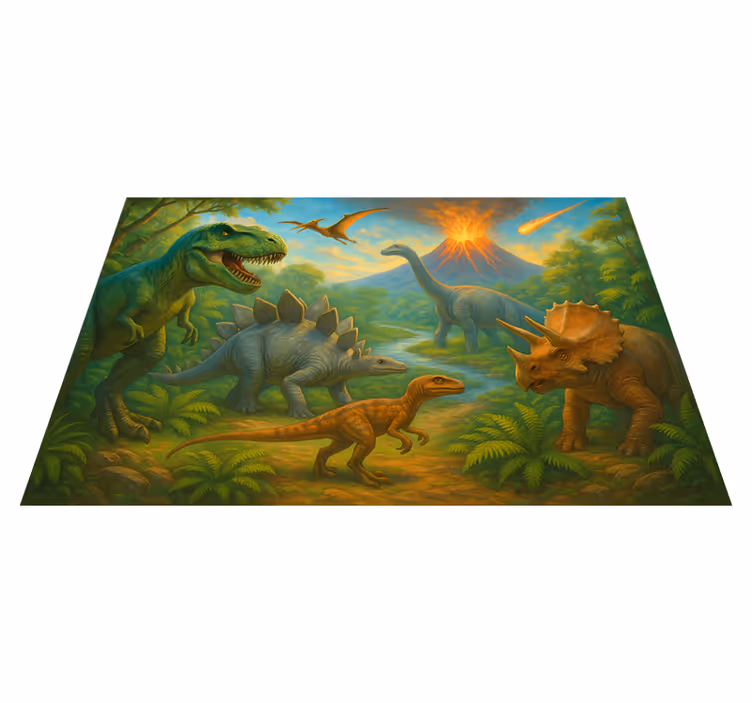 Dinosaurusten sukupuutto eläin vinyylimatto - Tenstickers