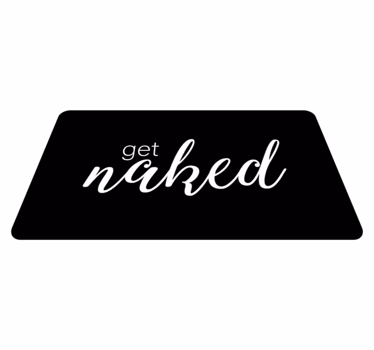 get naked alastontekstin kylpyhuoneen vinyylimatto - Tenstickers