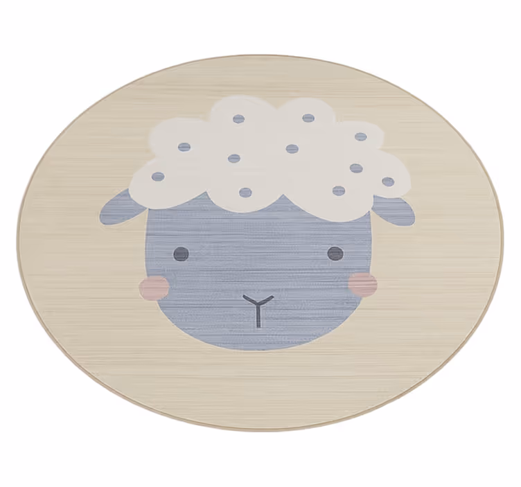 Beigenvärinen lampaanvauva vinyylimatto - Tenstickers