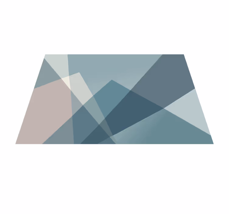 Geometrinen abstrakti muotoilu sininen vinyylimatto - Tenstickers