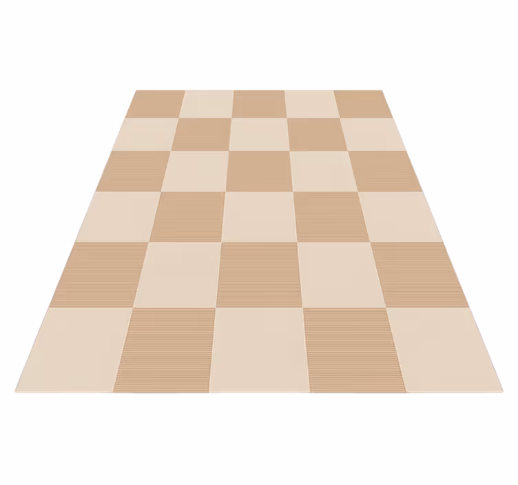 Beige ruutukuvio neliö vinyylimatto - Tenstickers