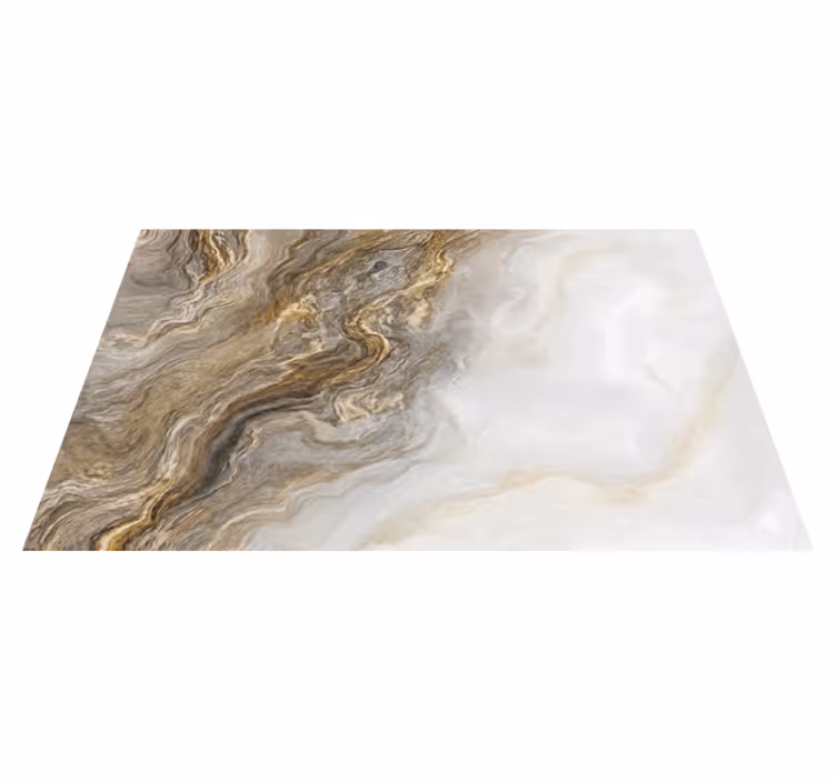 Taupe onyx -efekti marmori vinyylimatto - Tenstickers