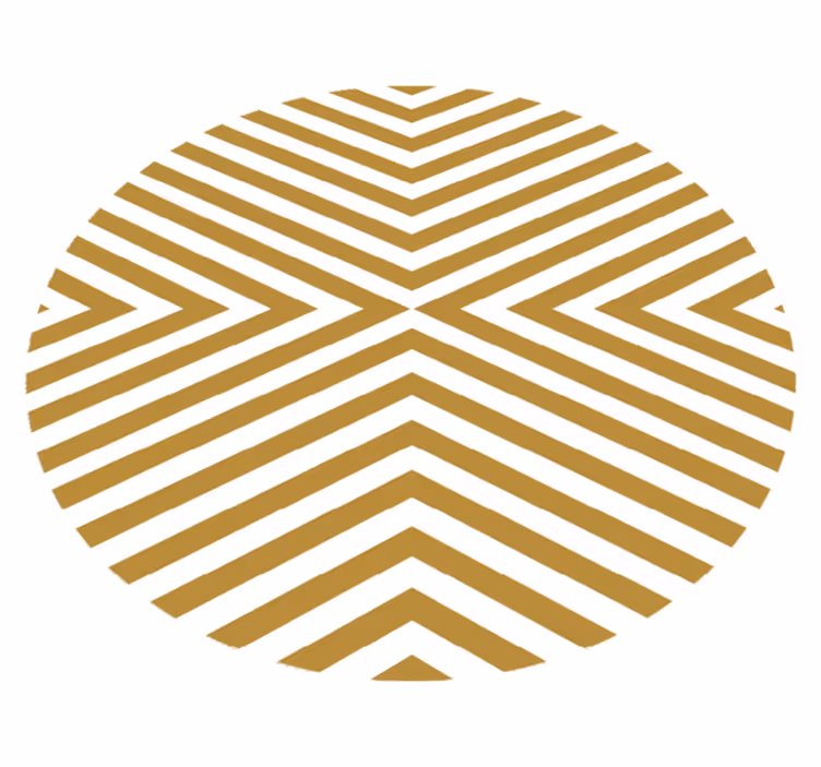 Sinappi chevron -kuvio ruokasalin vinyylimatto - Tenstickers