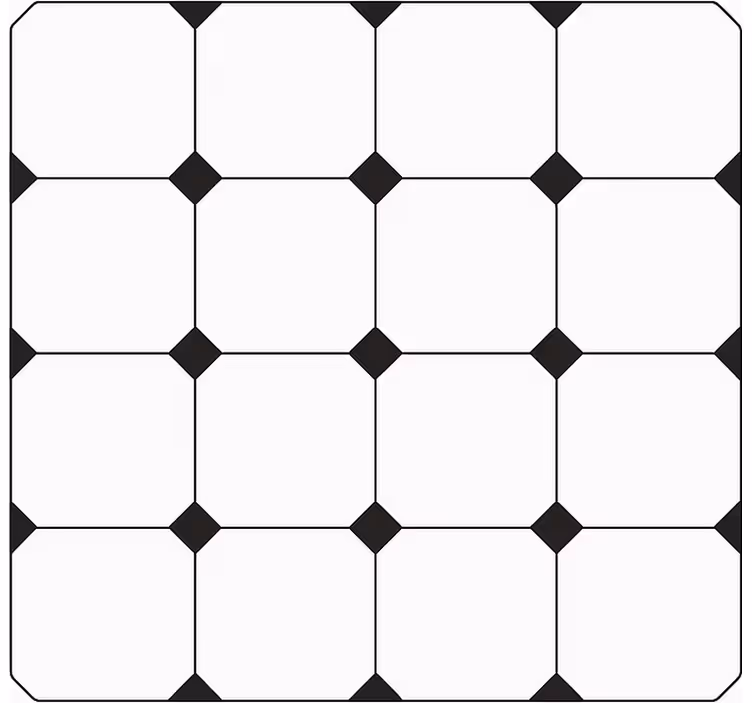 Ruudullinen timanttikuvio keittiön vinyylimatto - Tenstickers