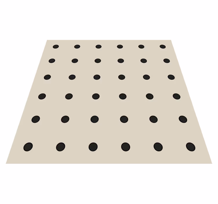 Beige poka-pistekuvio keittiön vinyylimatto - Tenstickers