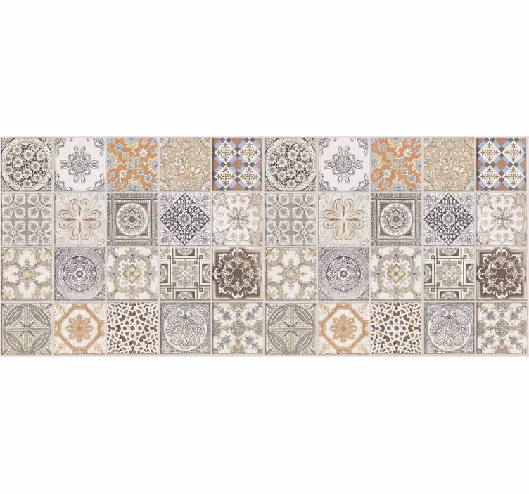 Persialaiset laatat crearreda mosaiikki vinyylimatto - Tenstickers