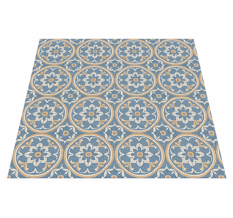 Azulejo tyyli vinyylimatto olohuoneeseen - Tenstickers