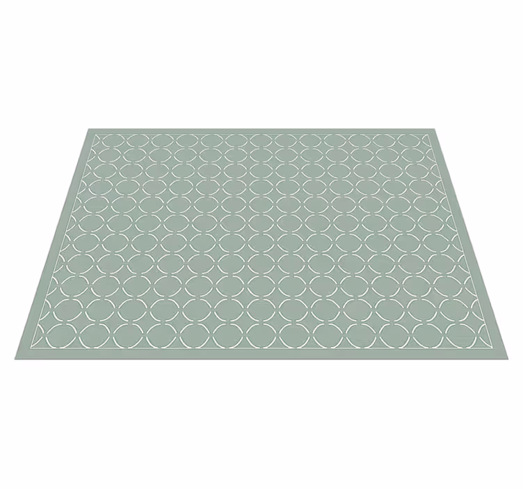 Harmaa celadon-ruutumatto keittiön vinyylimatto - Tenstickers