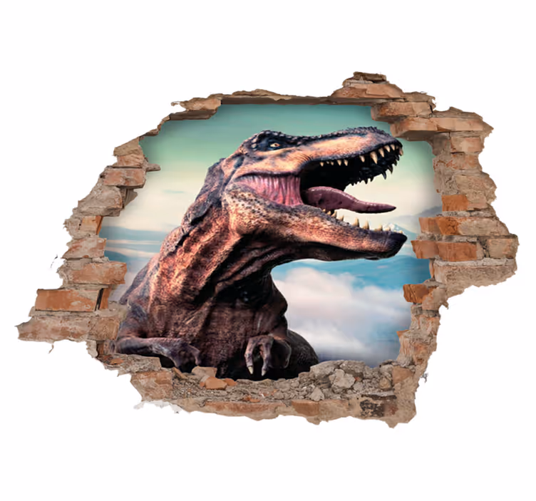 Eläin vinyylimatto realistinen 3d t-rex - Tenstickers