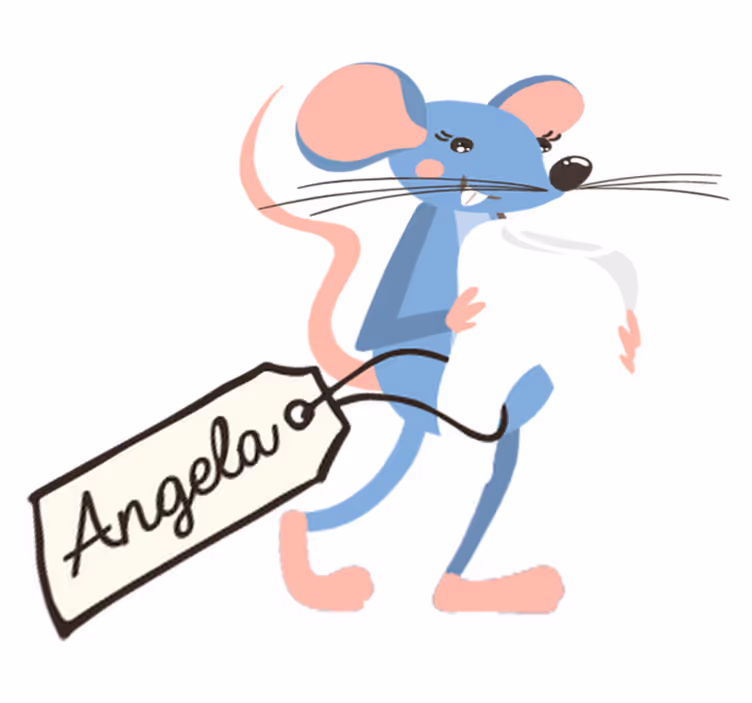 Sininen hiiri nimellä vinyylimatto - Tenstickers