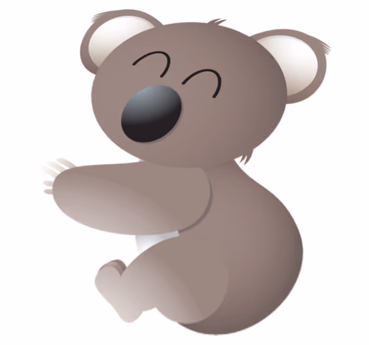 Iloinen koala eläinvinyylimatto - Tenstickers