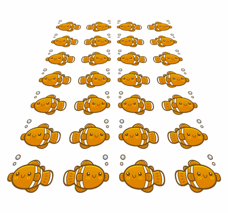 Sirkuskalakuosiset eläinvinyylimatot - Tenstickers