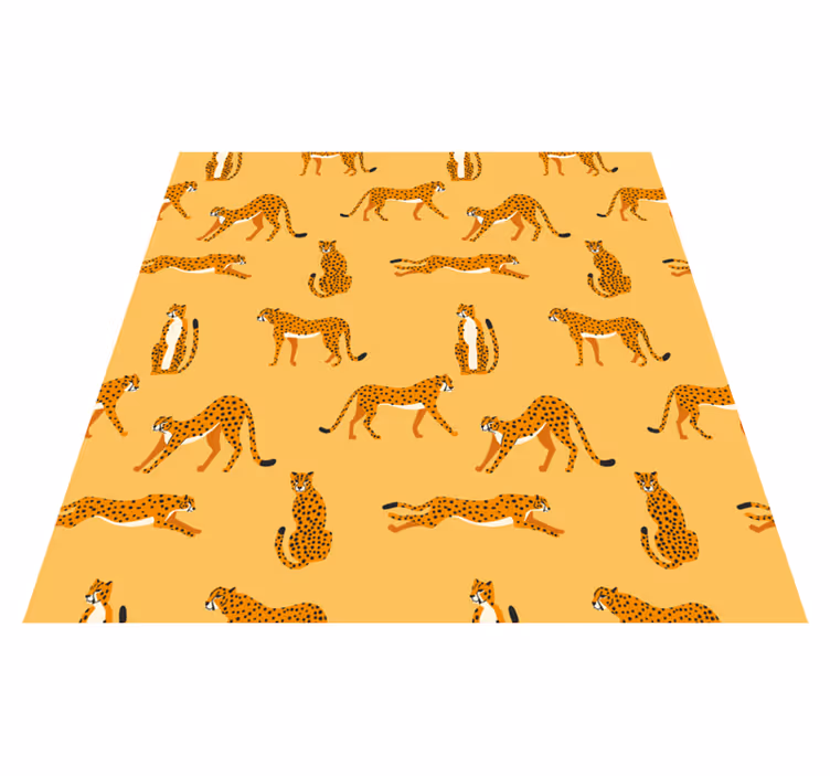 Keltainen leopardikuosi eläinvinyylimatto - Tenstickers