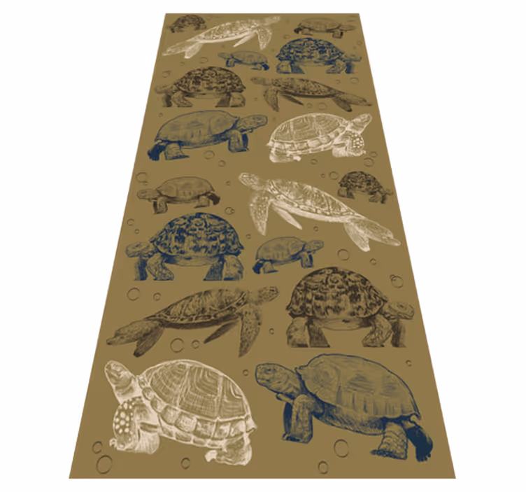 Beige taustalla kilpikonnat eläin vinyylimatto - Tenstickers