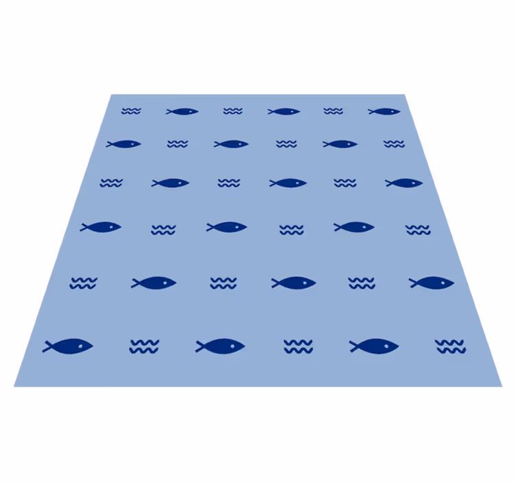 Minimalistinen kalakuviovinyylimatto - Tenstickers