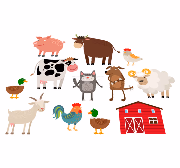 Maatilasarja eläin vinyylimatto - Tenstickers