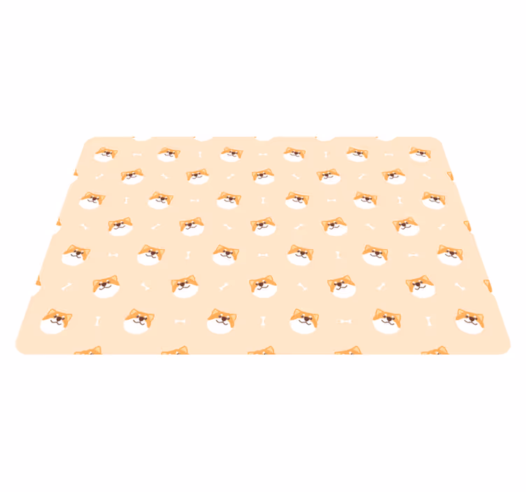 Söpö koiranpään sarjakuvaeläinvinyylimatto - Tenstickers