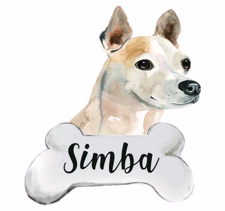 Koira nimellä eläin vinyylimatto - Tenstickers