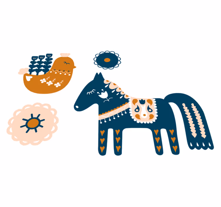 Värikäs kansan eläin vinyylimatto - Tenstickers
