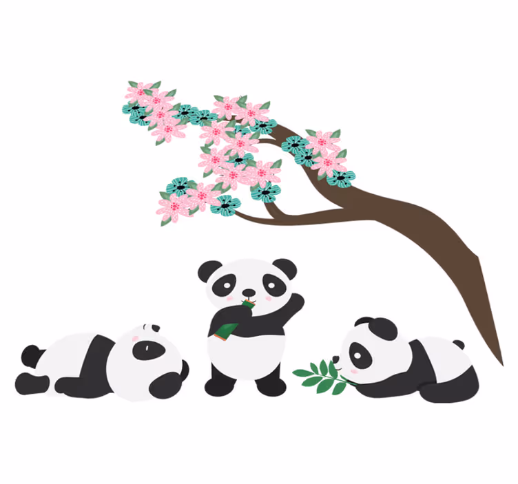 Löytöretkeilijän pandaklaani eläin vinyylimatto - Tenstickers