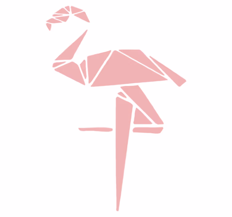 Tyylikäs flamingo-kuvio eläin vinyylimatto - Tenstickers