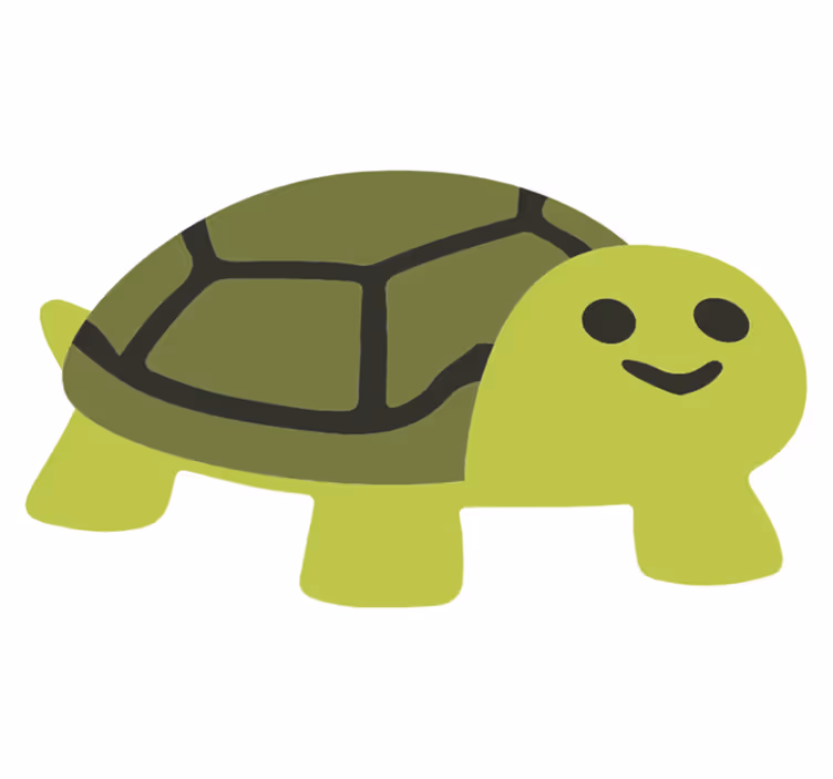 Söpö hymyilevä kilpikonnaeläinvinyylimatto - Tenstickers