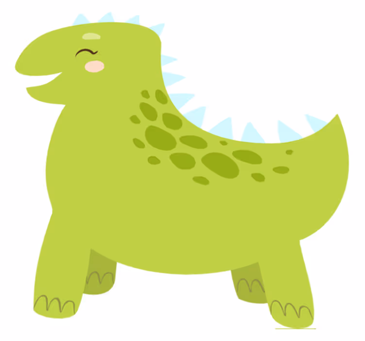 Iloinen dinosaurushahmoeläinvinyylimatto - Tenstickers