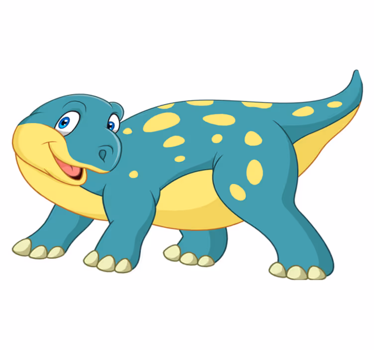 Iloinen liikkuva dinosauruksen eläin vinyylimatto - Tenstickers