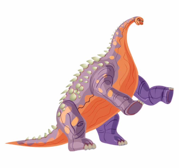 Värikäs dinohahmo vinyylimatto - Tenstickers