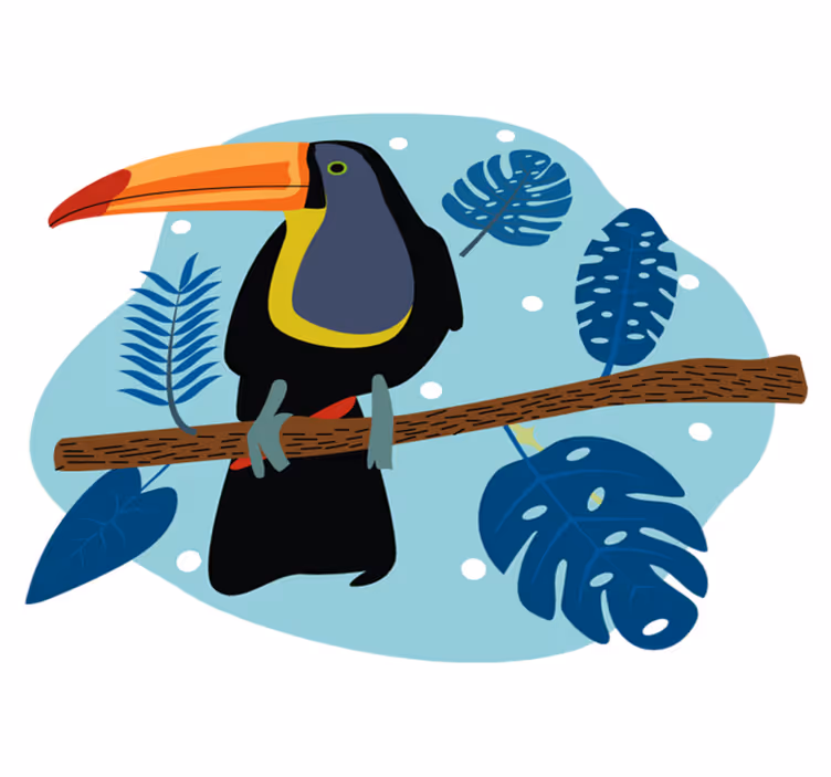 Tropiikintukaaniistuvinaeläinvinyylimatto - Tenstickers