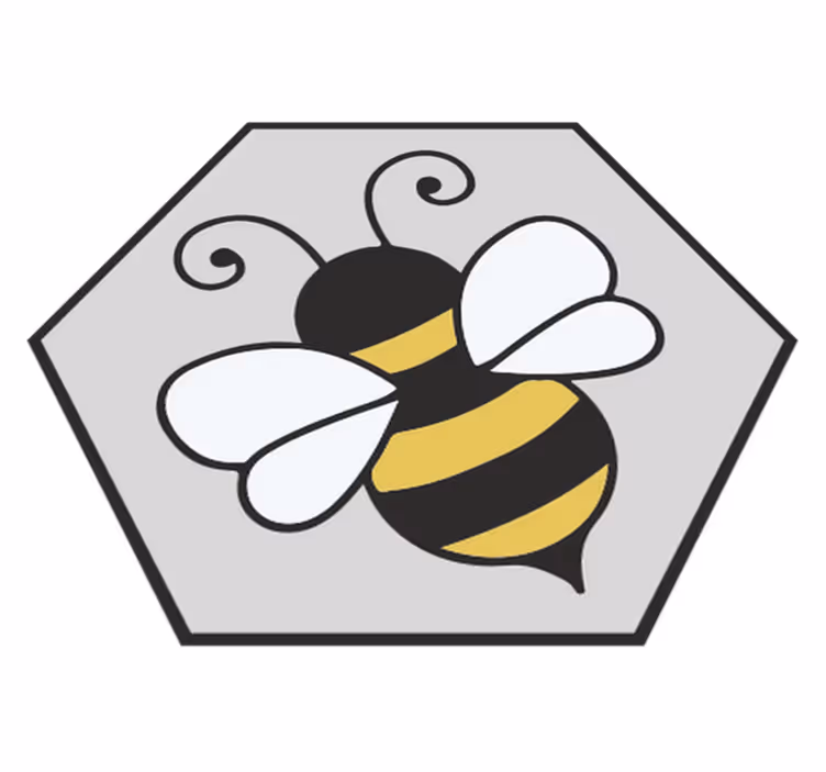 Mehiläispesäkuvio eläinvinyylimatto - Tenstickers