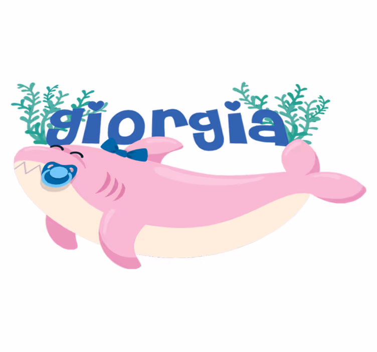 Iloinen hai-kuosiset eläinvinyylimatto - Tenstickers