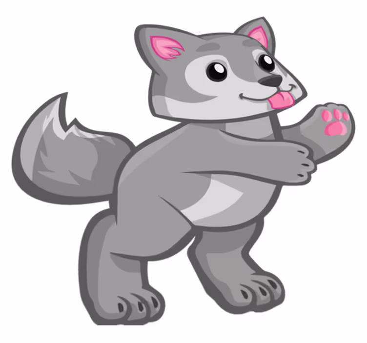 Leikkisäpentuhahmoeläinvinyylimatto - Tenstickers