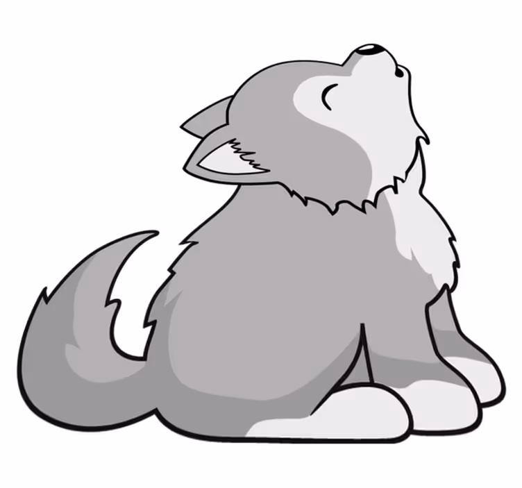 Ulvova koira vinyylimatto - Tenstickers