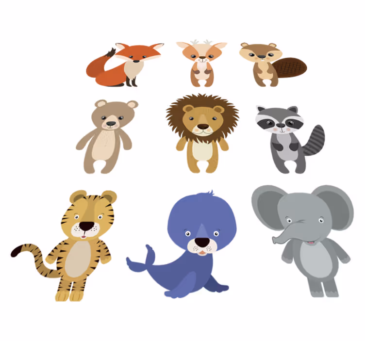 Eläin sisustuskori vinyylimatto - Tenstickers