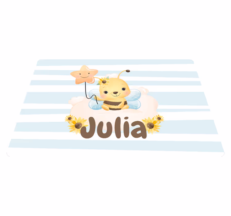 Söpöt eläimet mehiläisellä nimellä vinyylimatto - Tenstickers