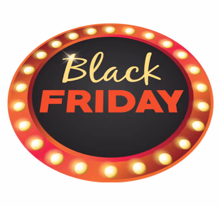 Punainen pyöreä vinyylimatto black friday - Tenstickers