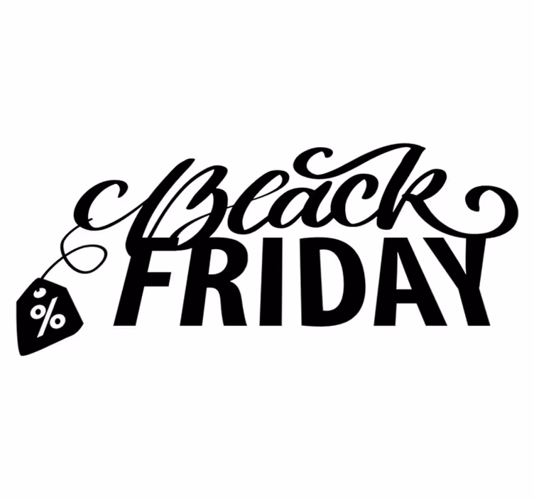 Kaunis black friday -vinyylimatto tarroilla - Tenstickers