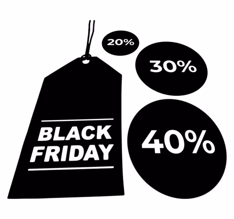 Muokattava black friday kolmonen setti - Tenstickers