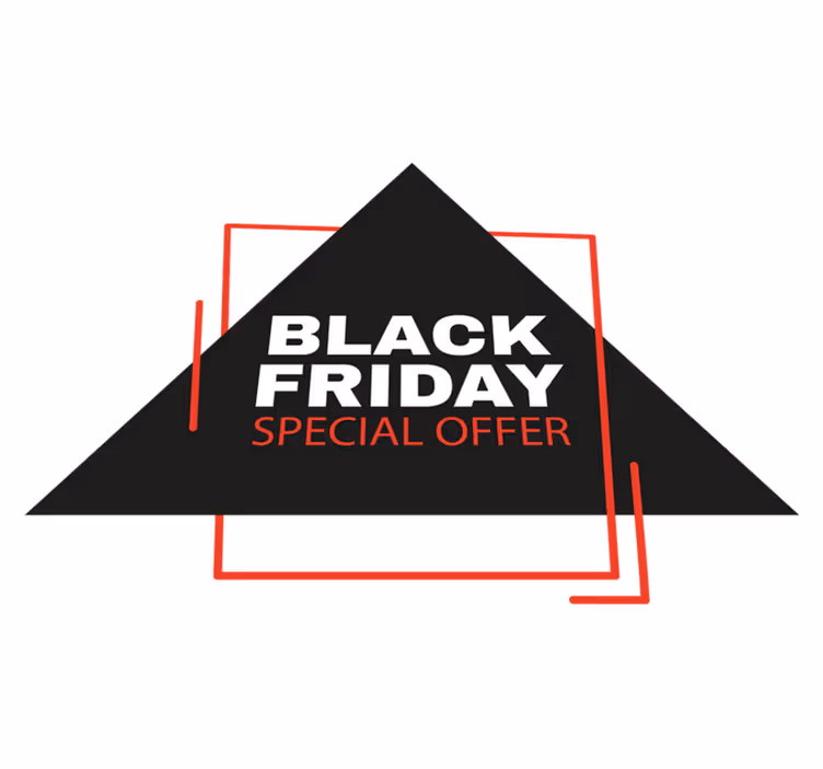Black friday kyltti vinyylimatto - Tenstickers