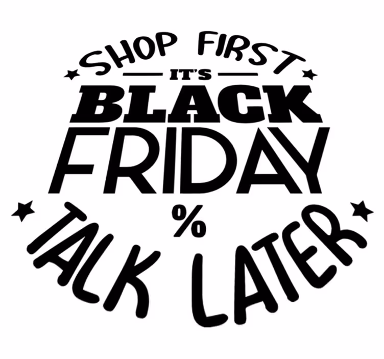 Osta ensin, keskustele myöhemmin, black friday vinyylimatto - Tenstickers