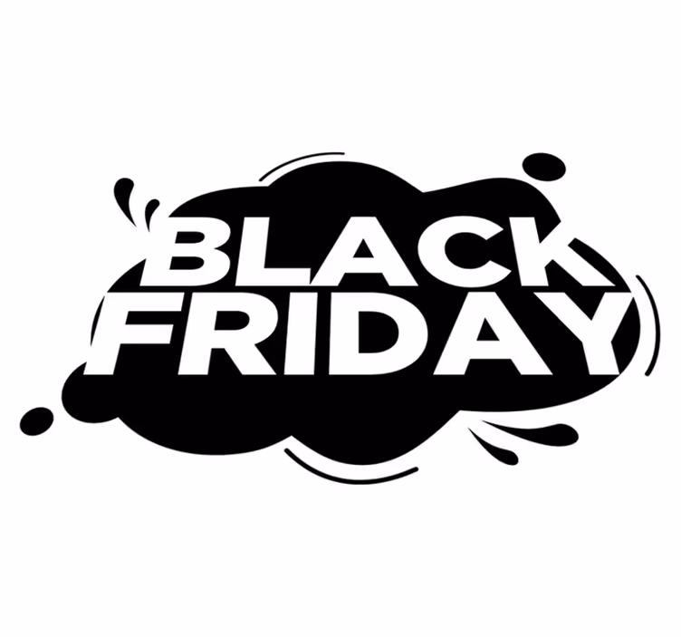 Black friday maalisuihku vinyylimatto - Tenstickers