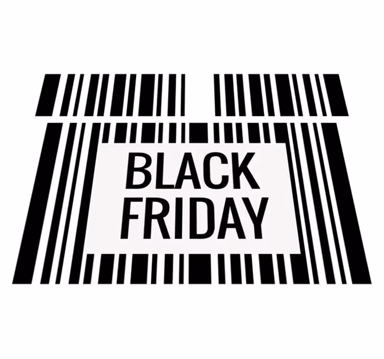 Black friday koodiraita vinyylimatto - Tenstickers