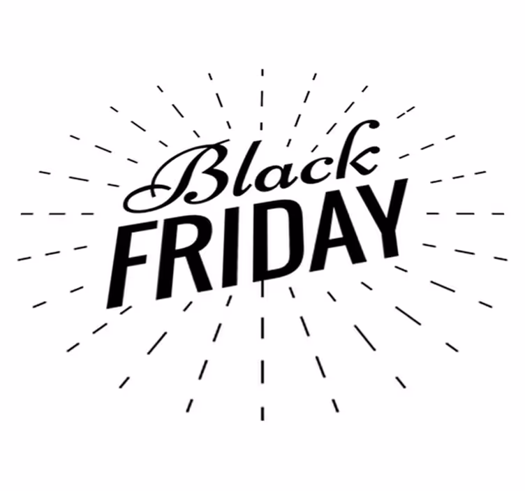 Black friday vinyylimatto kimaltava kalligrafia - Tenstickers