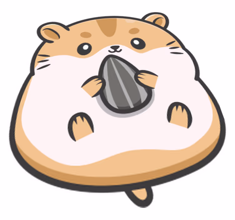 Söpö hamsteri vinyylimatto - Tenstickers