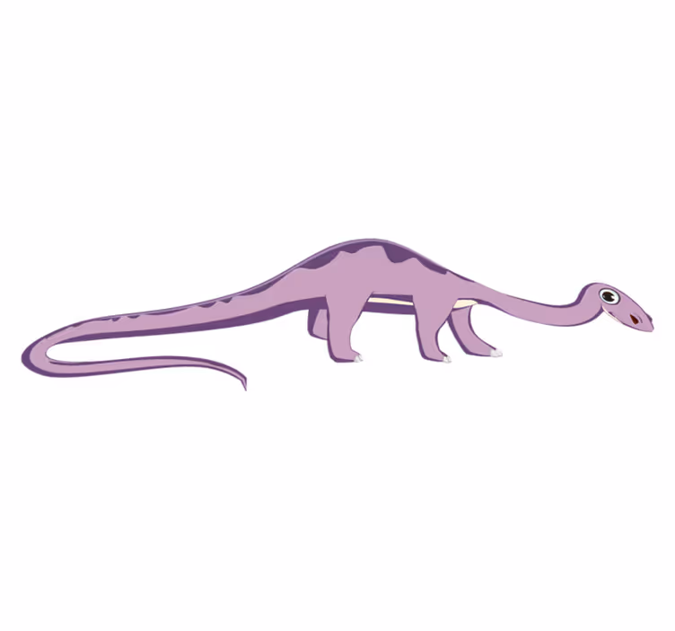 Ystävällinen pitkän kaulan dinosaurus vinyylimatto - Tenstickers