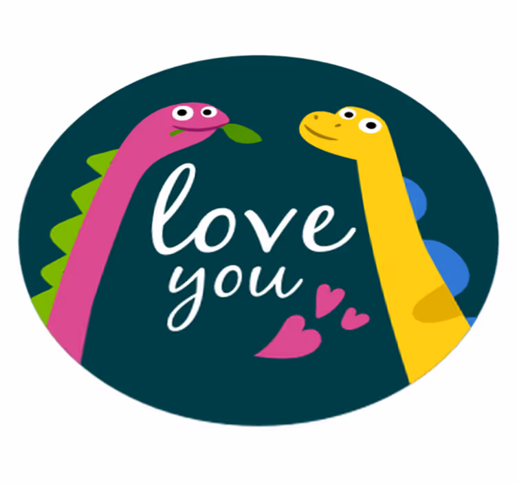 Rakastan sinua dinosaurusta eläin vinyylimatto - Tenstickers