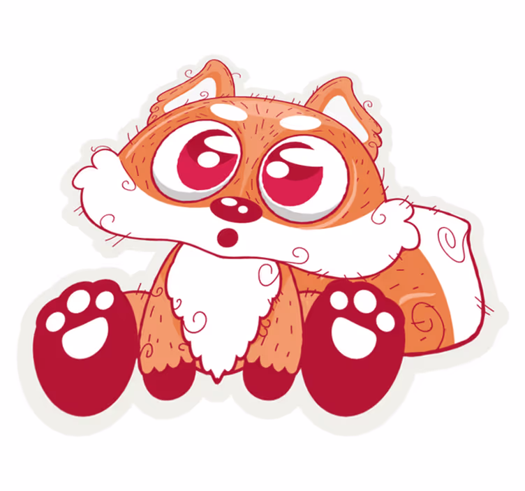 Söpö animekettu vinyylimatto - Tenstickers