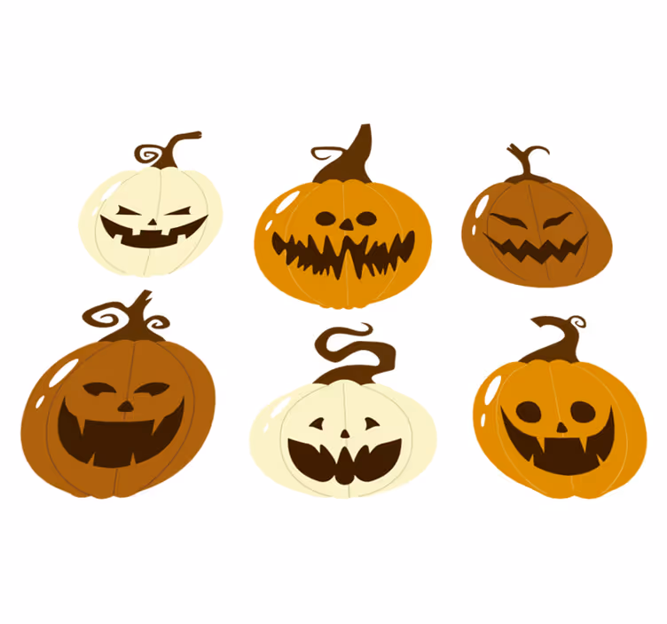 Halloween vinyylimatto pelottavilla kurpitsoilla - Tenstickers